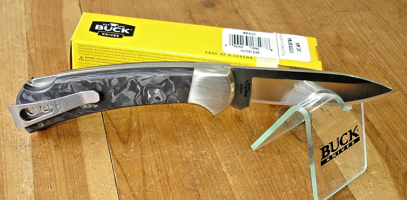 NIB FB BUCK KNIFE 112 CFS1BOTM RANGER BOS S35VN BLADE CARBON FIBER HANDLE CLIP!!