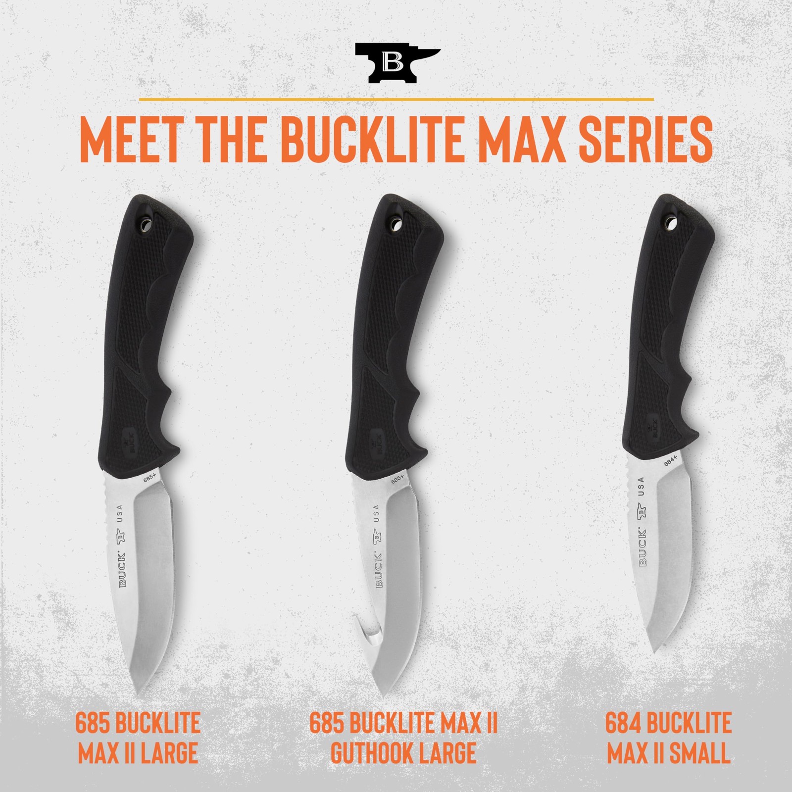 684 Bucklite Max Ii Small Fixed Blade Knife With 31/4″ 420hc Stainless Steel Dro