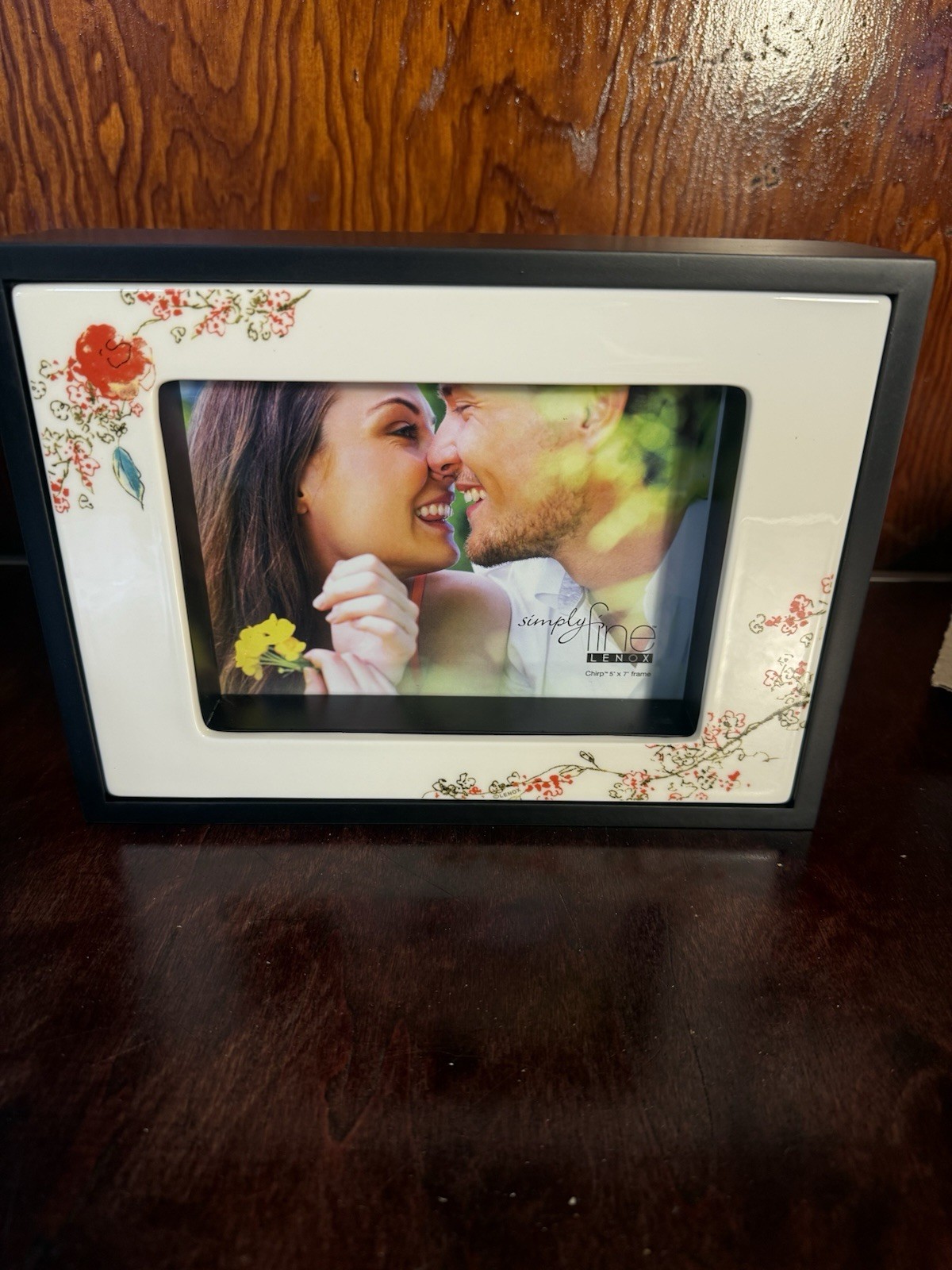 NEW Lenox Simply Fine Chrip 2 Sided Porcelain Picture Frame 5×7 ,3.5×5 in BOX