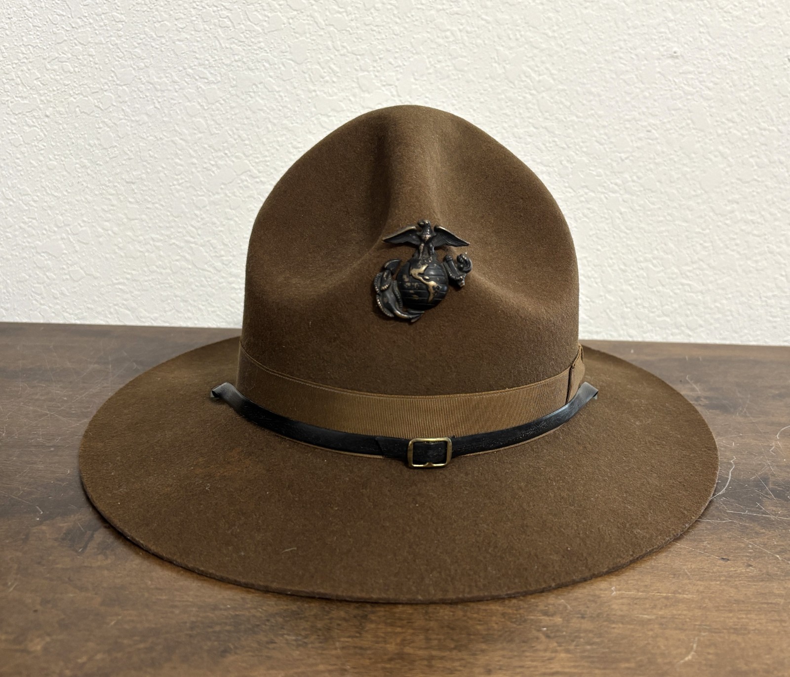 USMC US MARINE CORPS DI Campaign Cover Drill Instructor Hat – Size LARGE 7-1/2