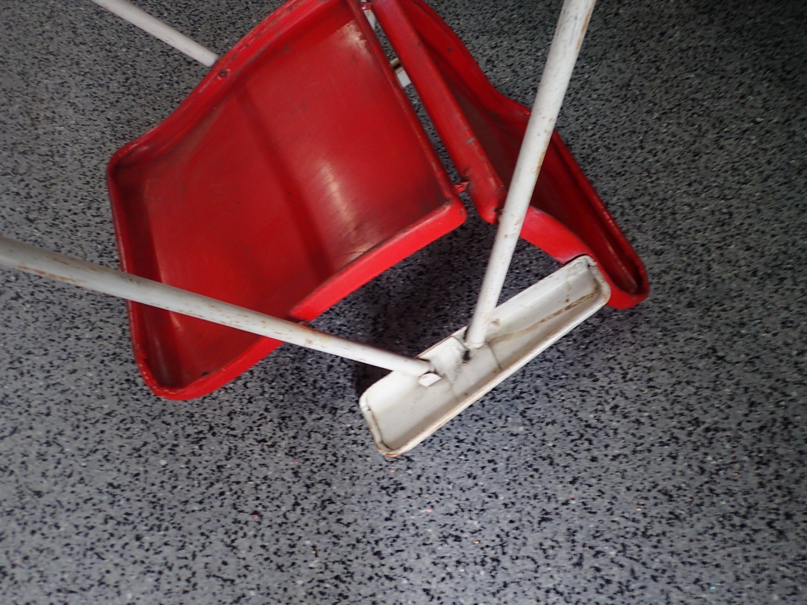 Vintage 1950’s Russel Wright Samson MCM RED Metal Folding Chair Model 1257