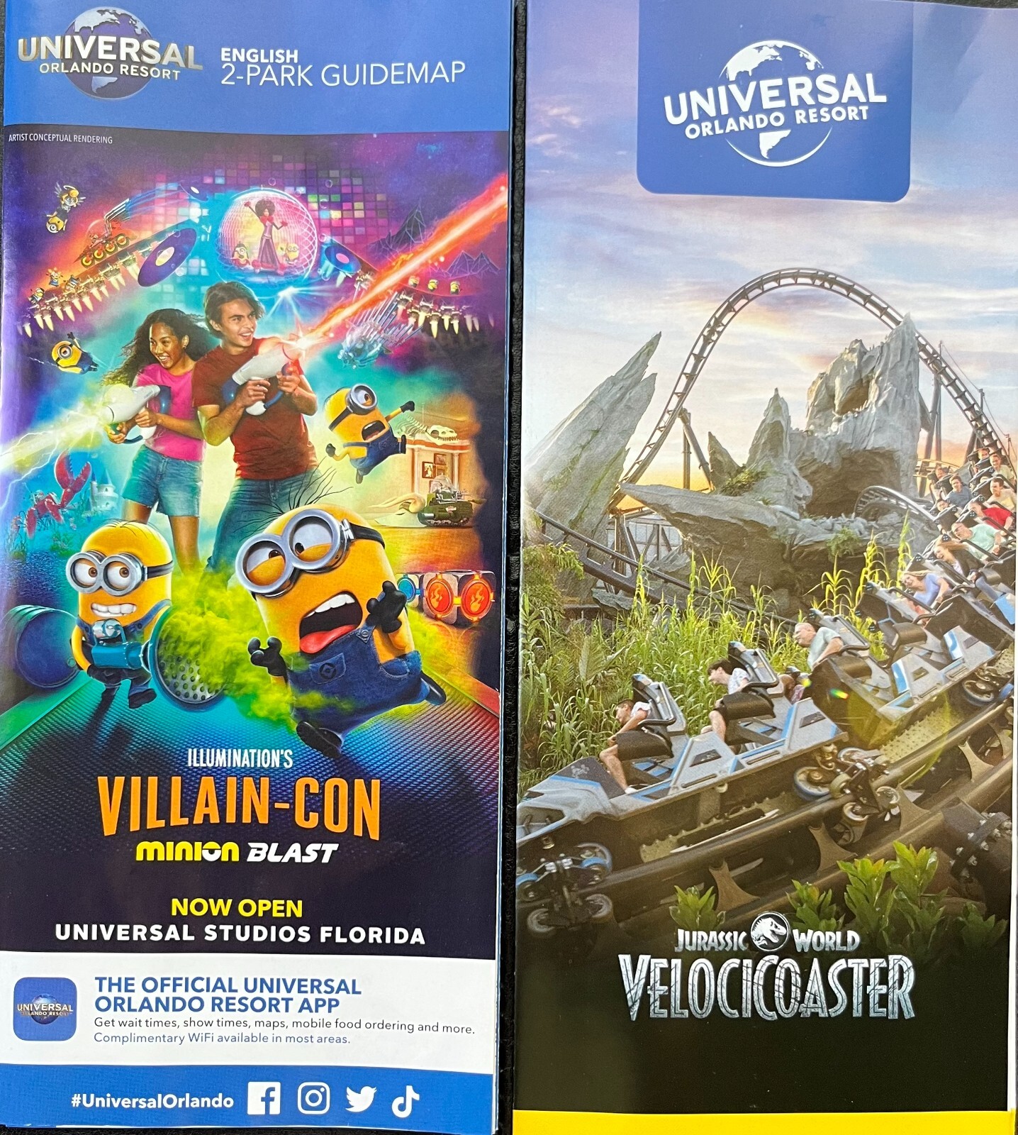 NEW 2023 Universal Orlando resort 2 Park Guide Map + Brochure – New Villain Con