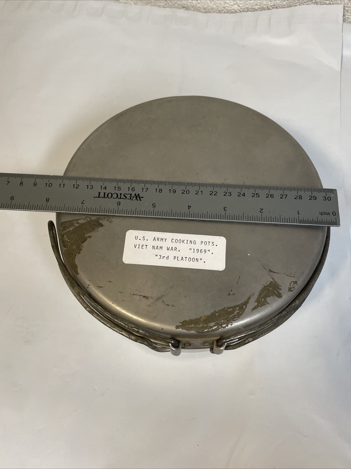 1964 US Army Mountain 3 Pcs Mess Kit Cooking Pots 1969 21st 3rd Platoon Named