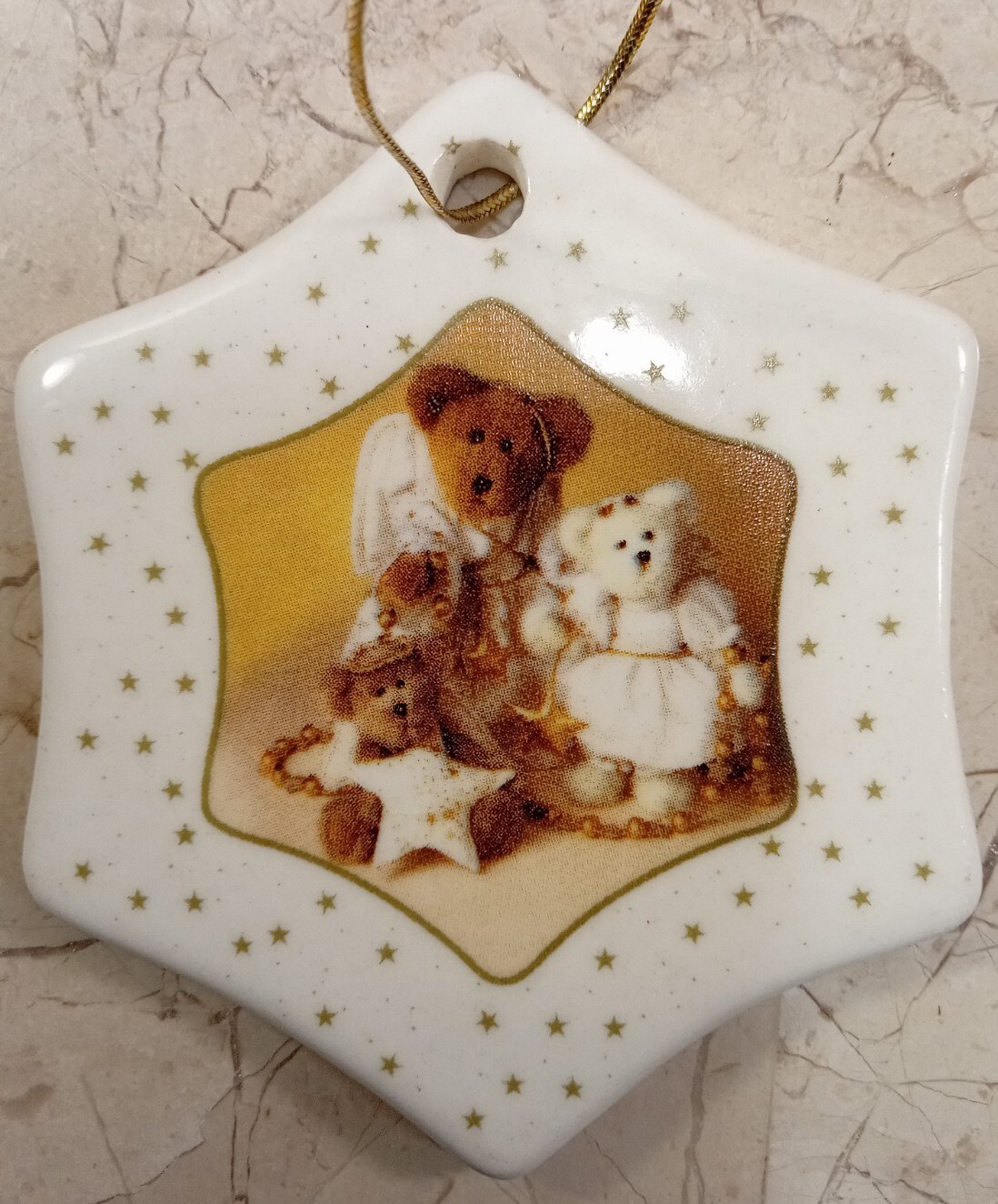 2003 TBC The Boyds Collection Porcelain Teddy Bears 3.25″ Christmas Ornament