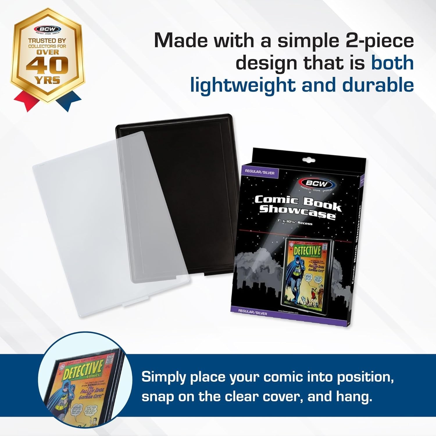 Modern Rectangular Comic Book Holder – 11.75 x 8.88 Inches Display Frame