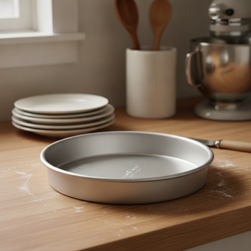 Aluminum 8-Inch Round Cake Pan – Even Heat, Effortless Cleanup, Made in USA