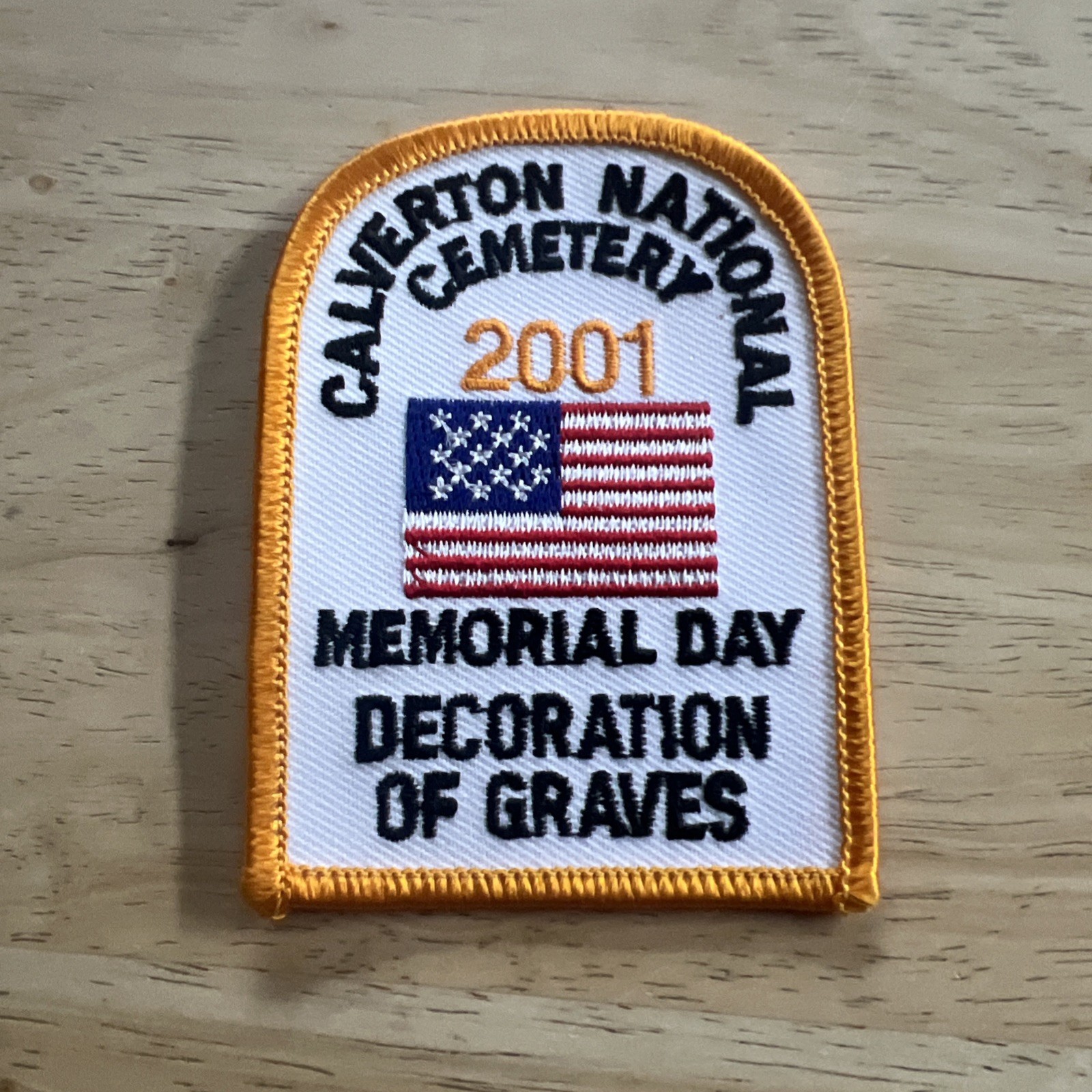 BSA Calverton National Cemetery Memorial Day Decoration Of Graves 2001 Patch New