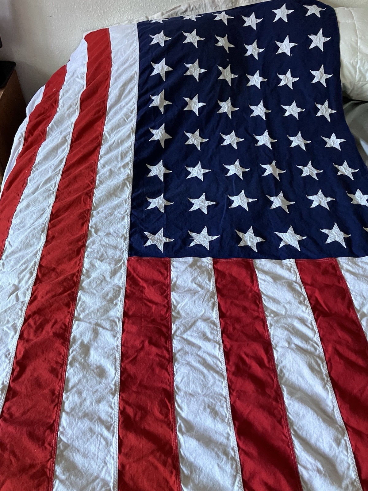 Vtg. 48 Star American Flag Valley Forge Flag Co. USA 5 x 9 1/2 Ft. Stitched NICE