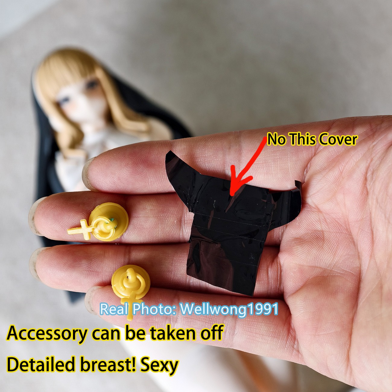 Sexy Cast Off Plentiful Anime Girl Figure Toy Busty Nun Girl Statue 10in JX Ver