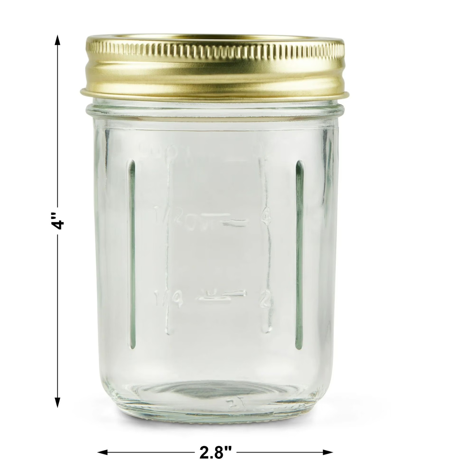 48 Pack 8oz Mason Jars, Regular Mouth Half Pint Canning Jars with Lids and Rings