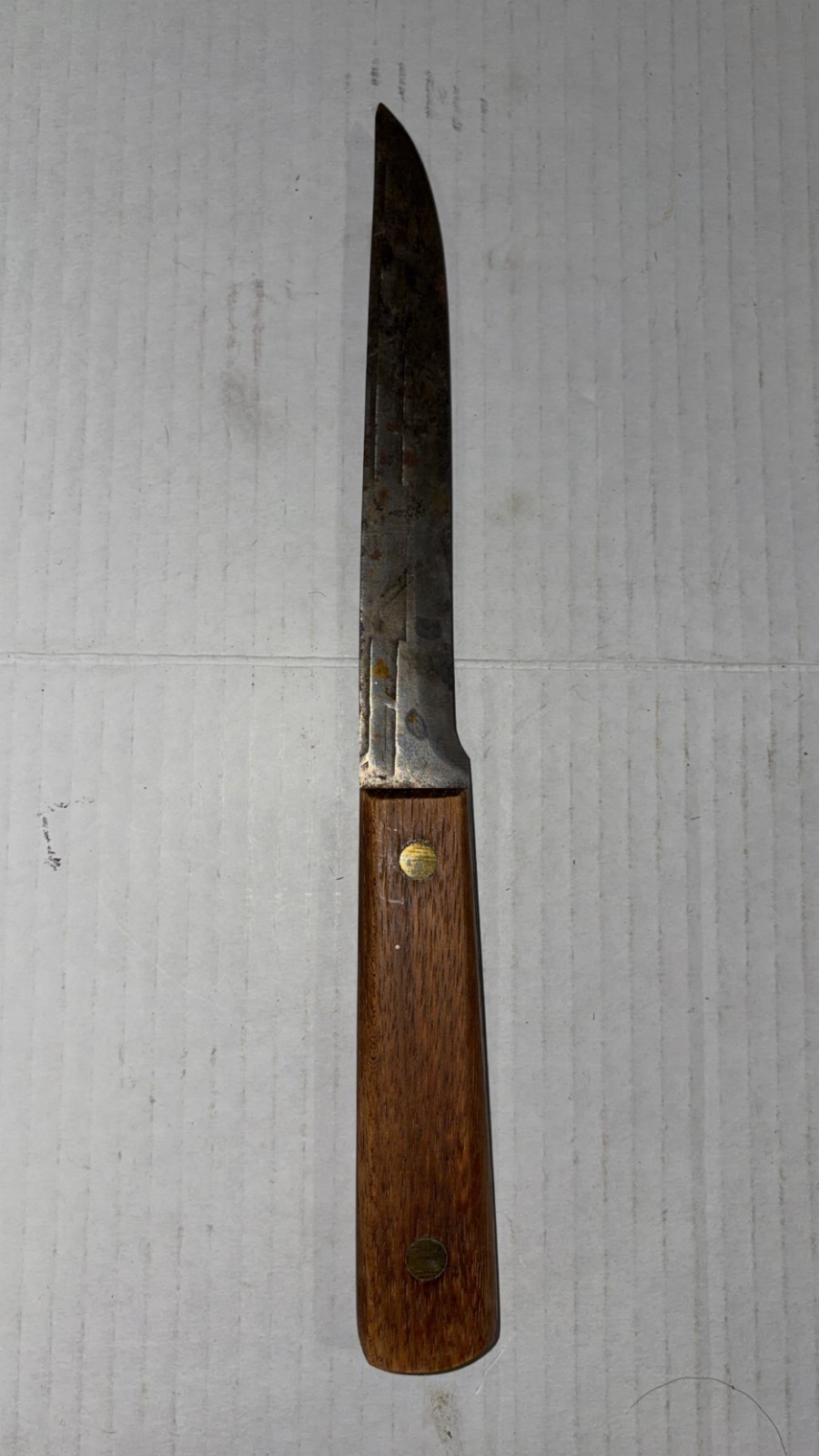 Vintage Old Hickory Butcher Knife Ontario Knife Co. Carbon Steel 10.75″