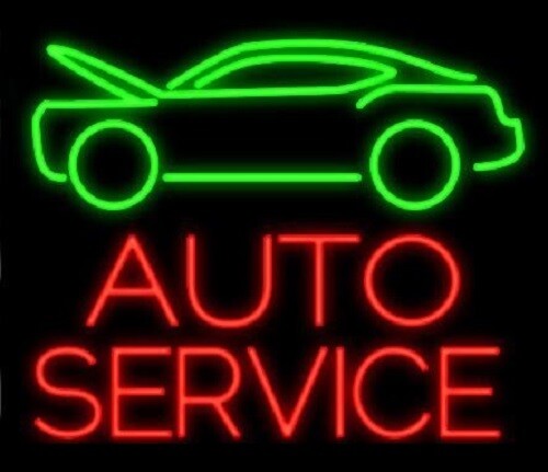 Neon Sign Auto Car Service Repair Open Light Lamp Workshop Hanging NE 24″x20″