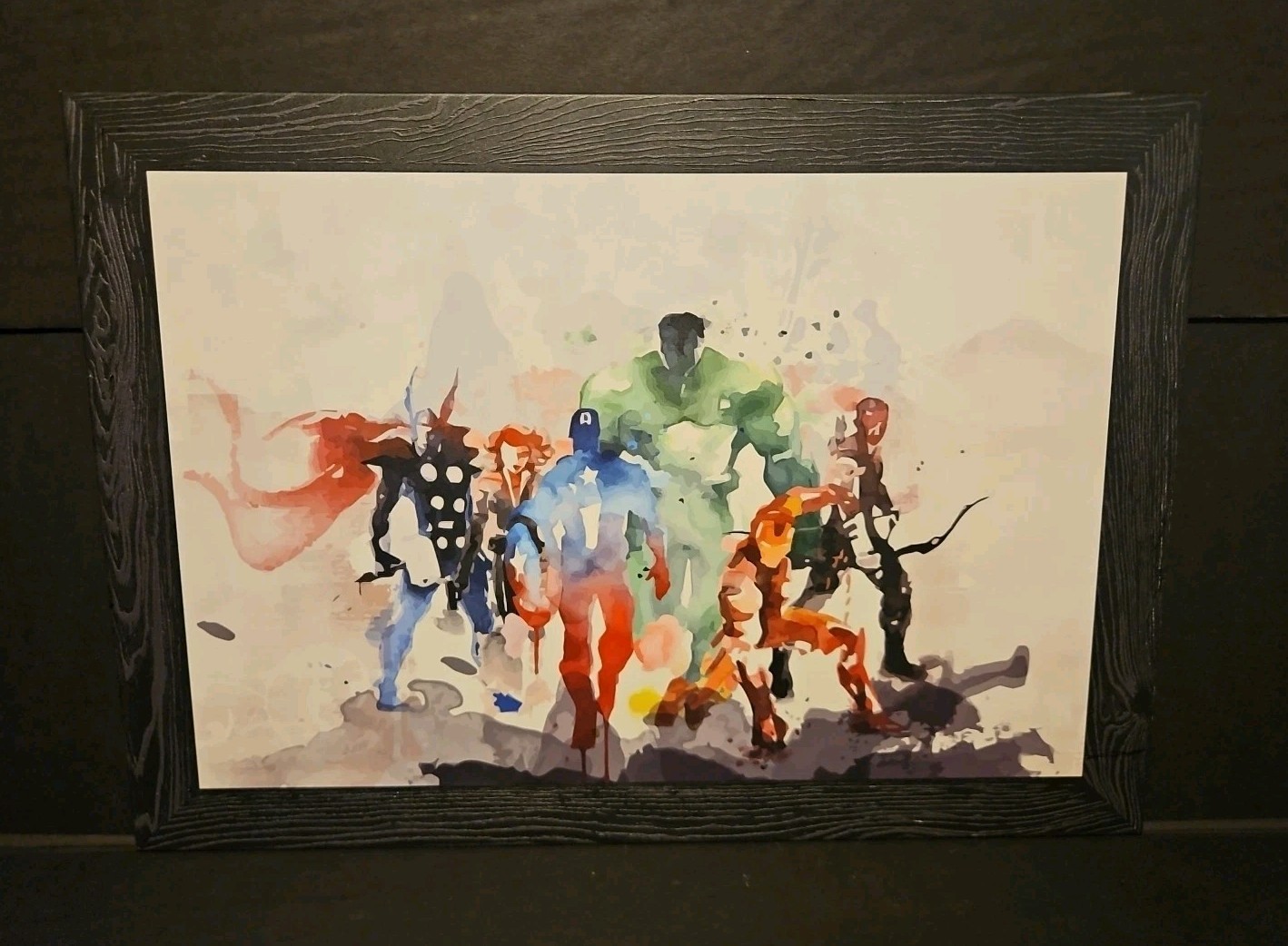 Displate Marvel AVENGERS Metal Poster Art 17.7×12.6in Signed AS IS