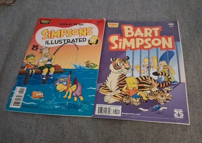 Lot of 2 The Simpsons Comics Bongo Comic Boo5k By Ken Wheaton