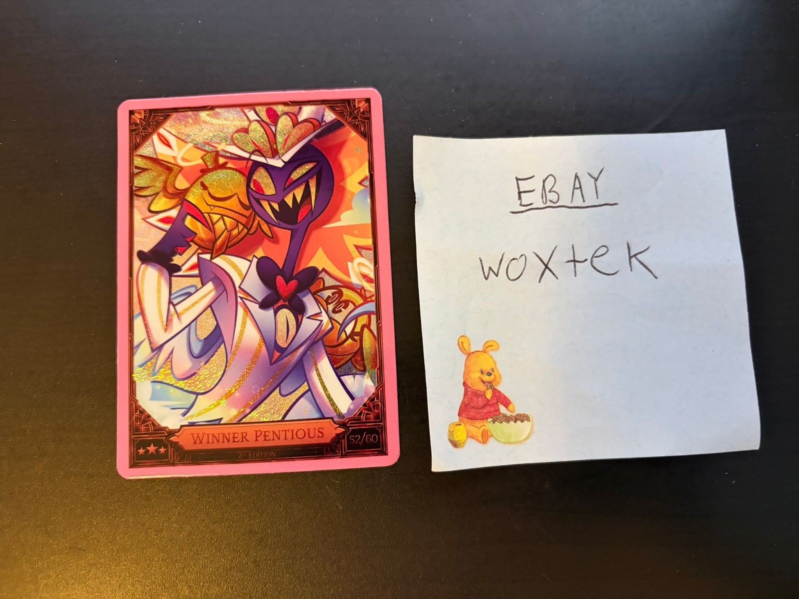 Hazbin Hotel Season 2 Pink Foil Holo Trading Cards – 52/60 – WINNER PENTIOUS