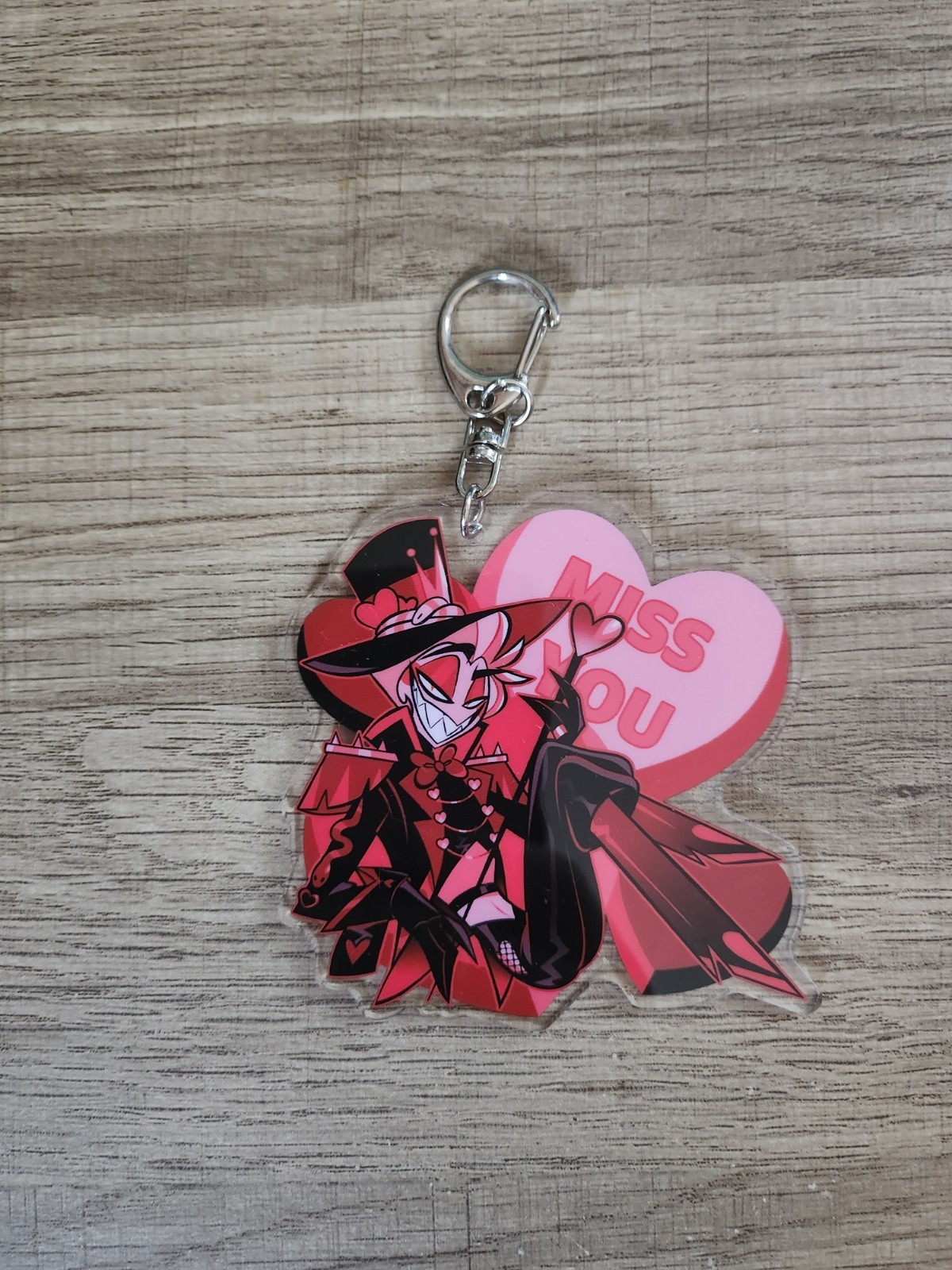 Hazbin Hotel 2025 Valentine’s Day Keychain – Lucifer Morningstar – used