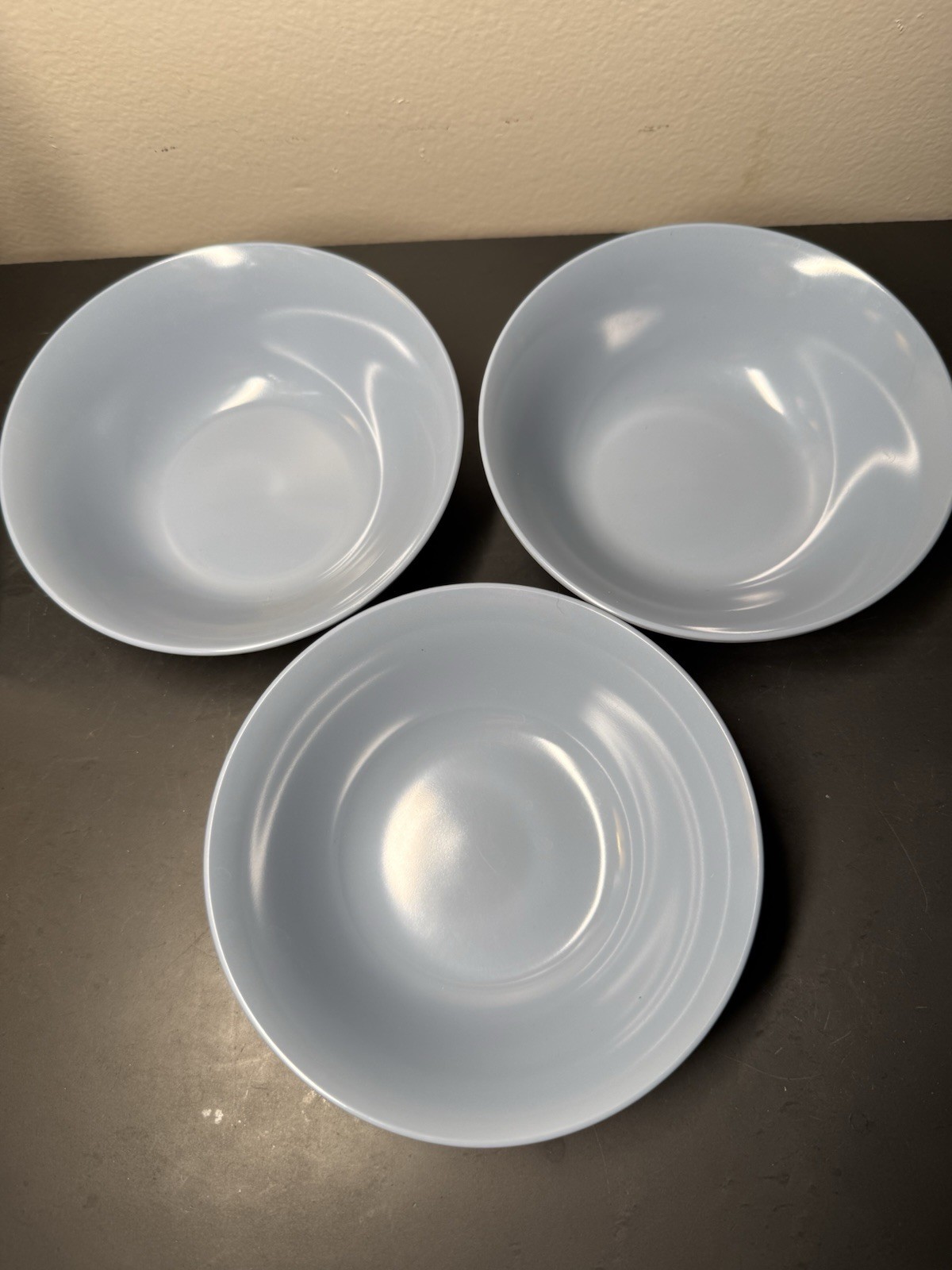 Texas Ware 5.5″ Denim Blue Bowls A2 MCM Melamine Berry & Stackable Coffee Mugs