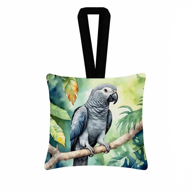 Carolines Treasures DAC7409PO3 3.5 x 3.5 in. African Grey Parrot Hanging Squa…