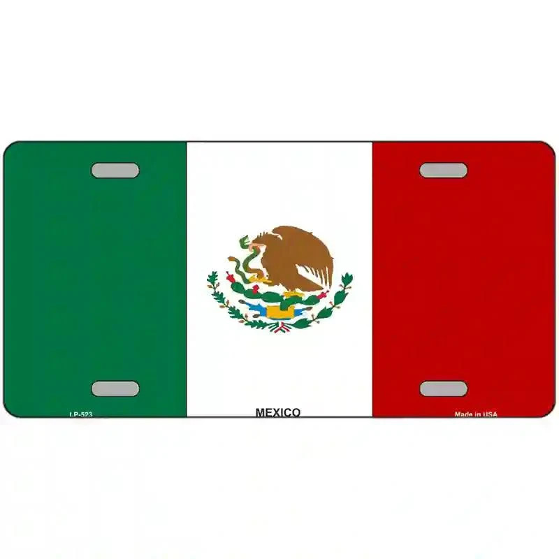 Mexico Flag Metal Novelty Motorcycle Plate Tag Sign Car Truck Wall Home