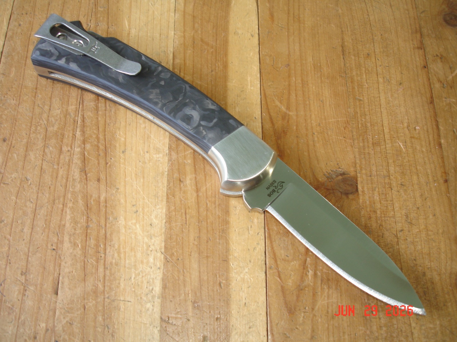 NIB FB BUCK KNIFE 112 CFS1BOTM RANGER BOS S35VN BLADE CARBON FIBER HANDLE CLIP!!
