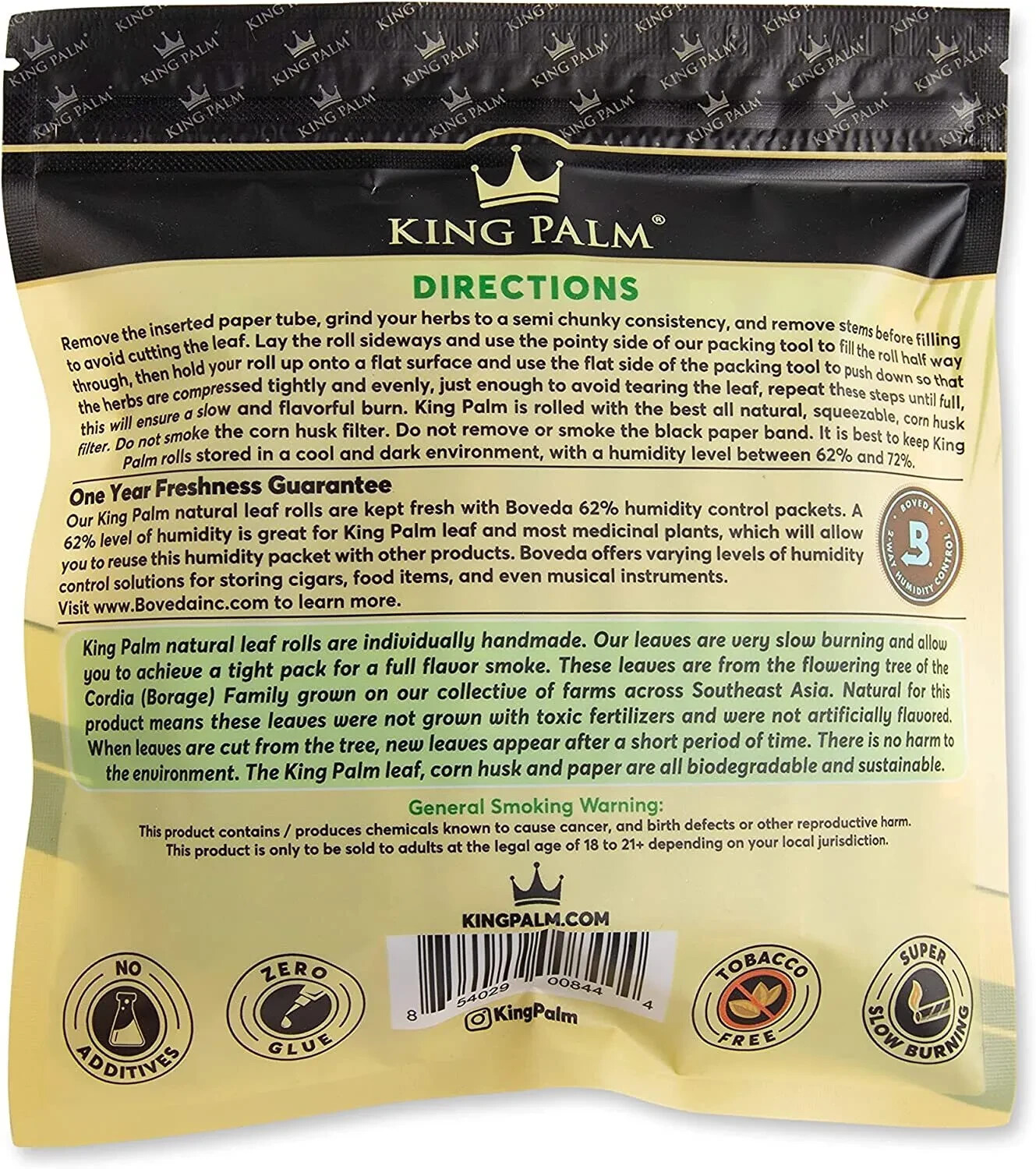 King Palm | Mini | Natural | Prerolled Palm Leafs | 2 Packs of 25 Each = 50Rolls