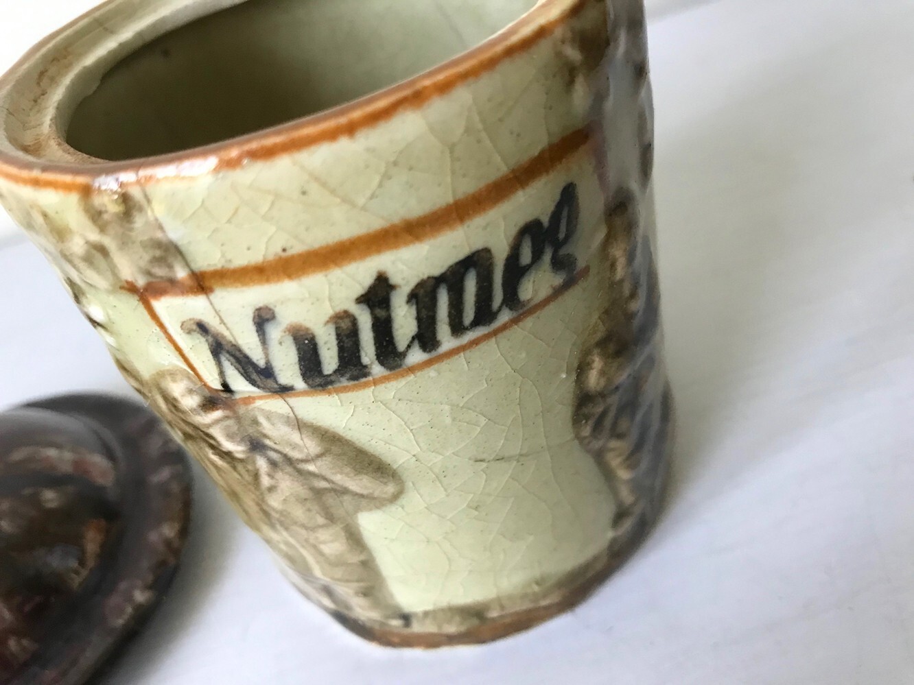 Vintage Farmhouse Decor Ceramic Spice Canister Made In Japan 4.75” Tall x 3.5″