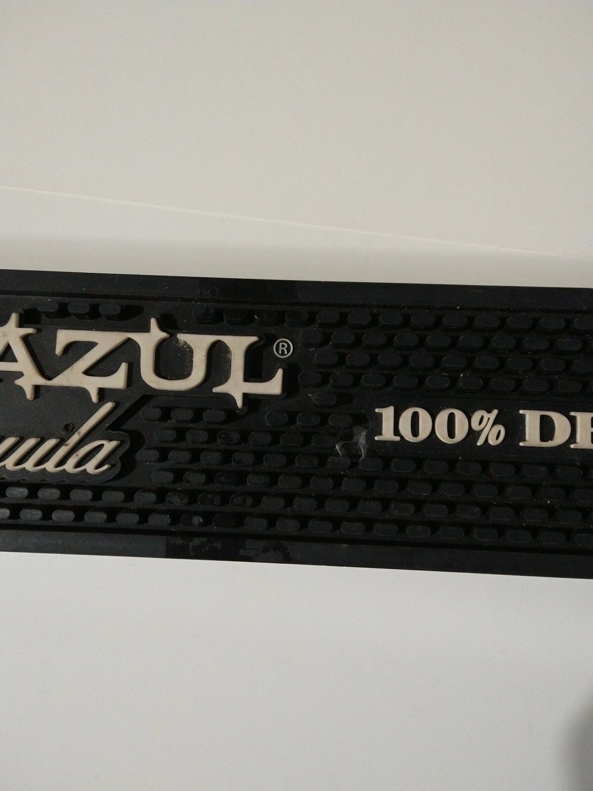 Pre Owned Lunazul Tequila Rubber Bar Mat Black 100% De Agave 24 in long x 24wide