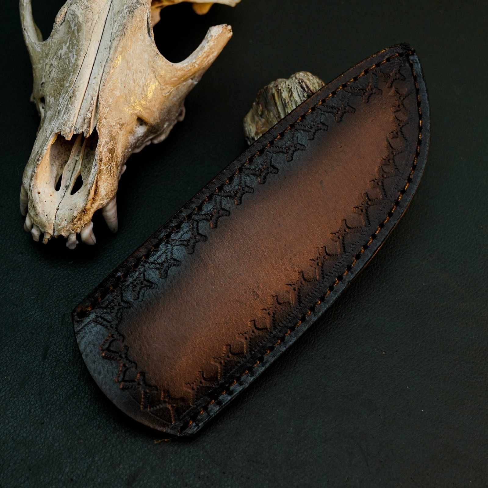 8.7 Inch Bushcraft Hunting Knife Stainless Steel Hunting Blade Wood Handle