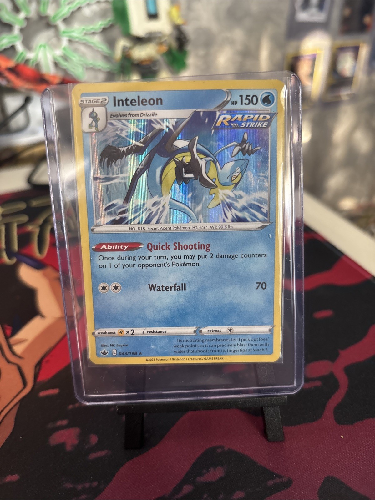 Inteleon 043/198, Holo, Rapid strike stamped. NM.