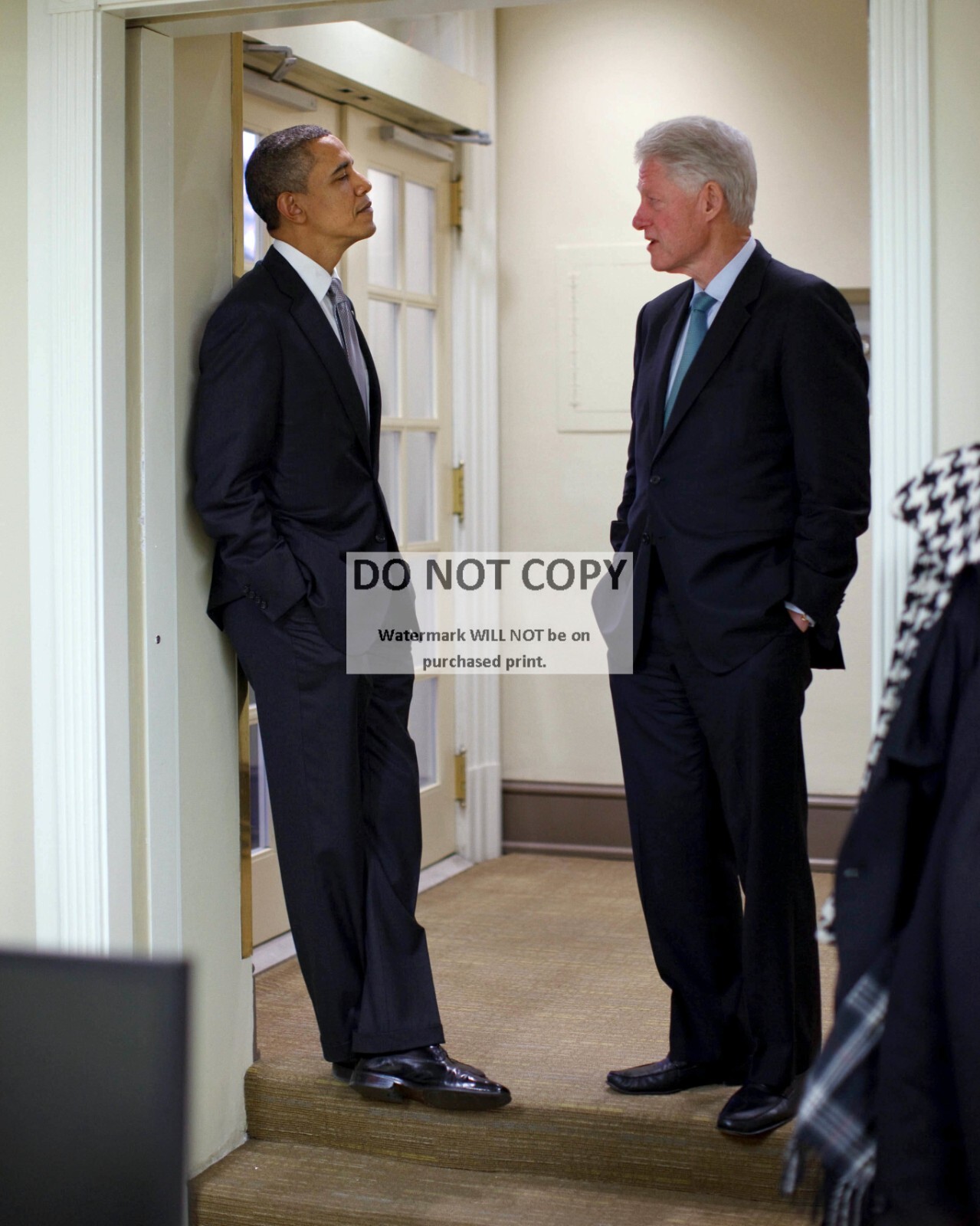 PRESIDENT BARACK OBAMA AND FORMER PRESIDENT BILL CLINTON – 8X10 PHOTO (EP-255)