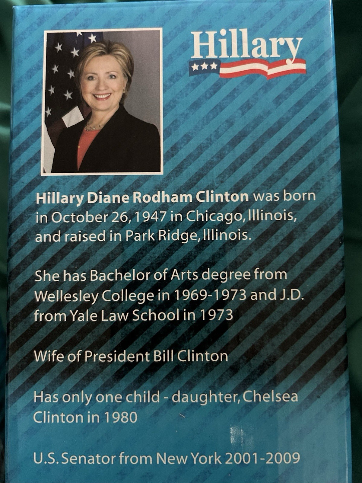 2 CLINTON = HAT + BOBBLE HEAD DOLL HILLARY PRESIDENT 2016 BILL DEMOCRAT NEW RARE