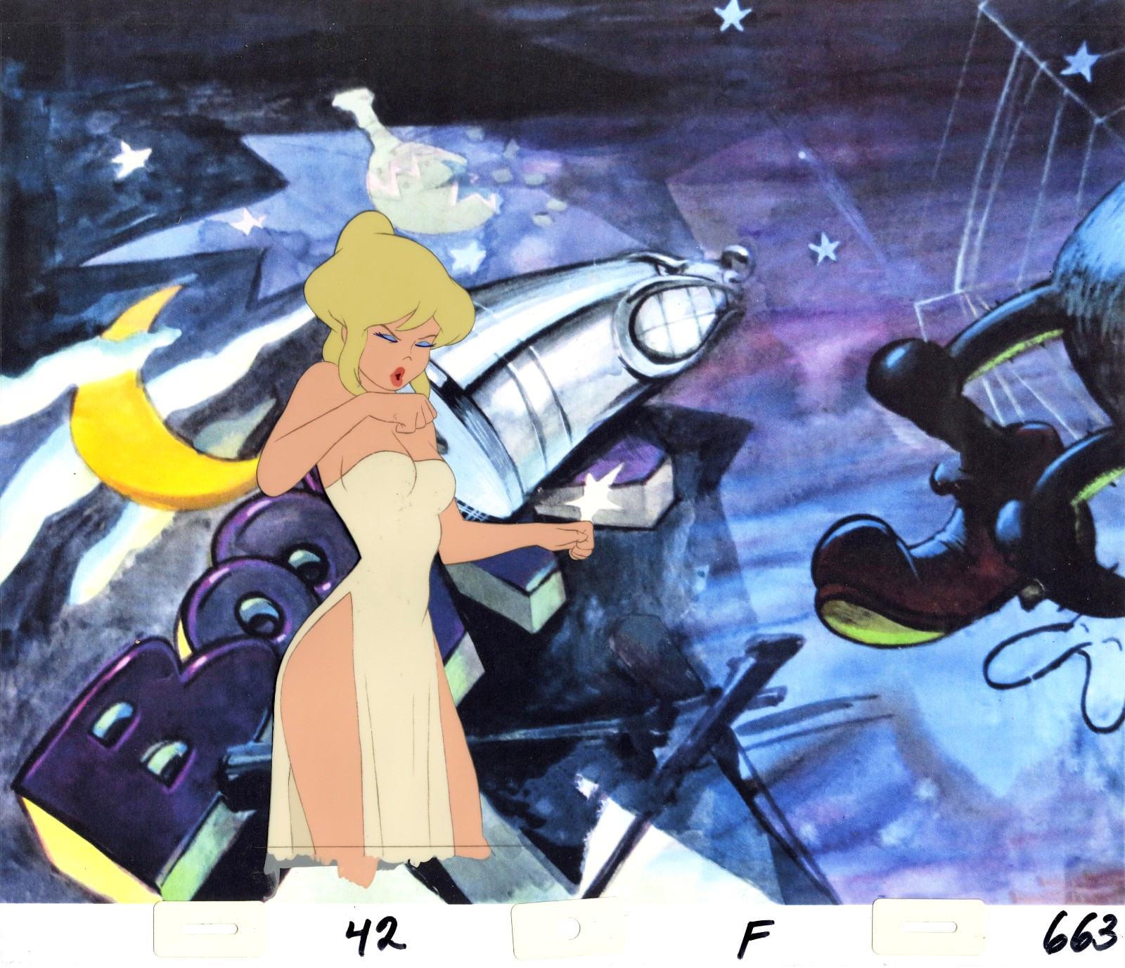 COOL WORLD ANIMATION ART: ORIGINAL BAKSHI PRODUCTION CEL + Free Autograph