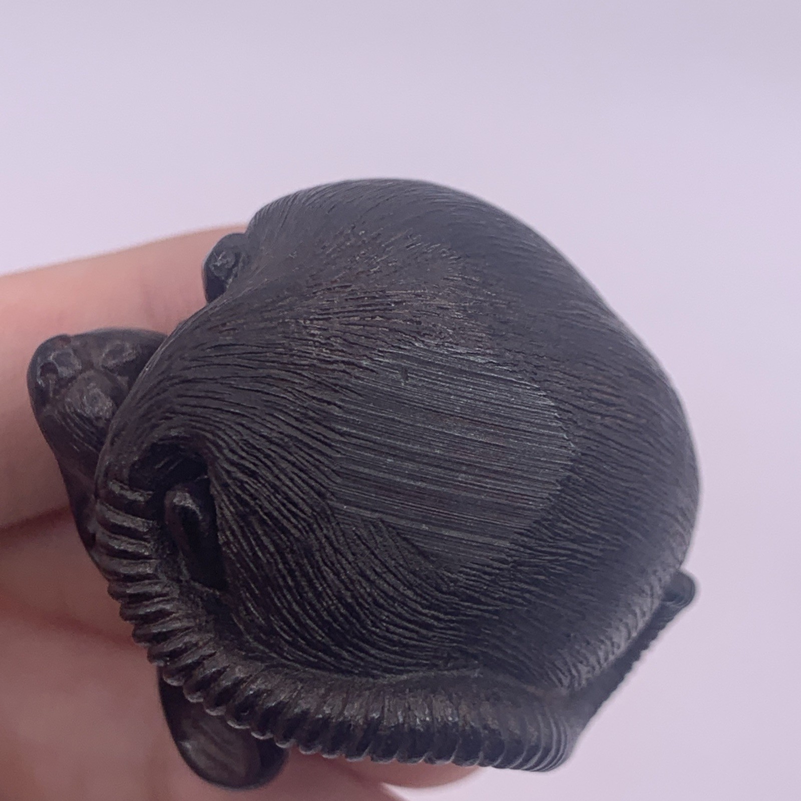 Adam Binder Netsuke Series Rat Ebony Crystal Eyes Figurine Harmony Kingdom