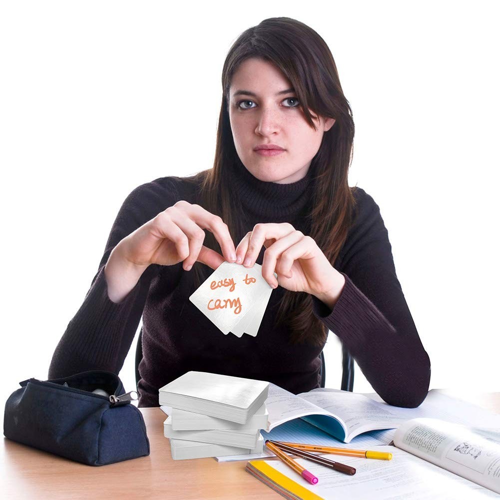 Reusable Dry Erase Playing Cards – 180 PCS Glossy Flash Cards for DIY Learning,