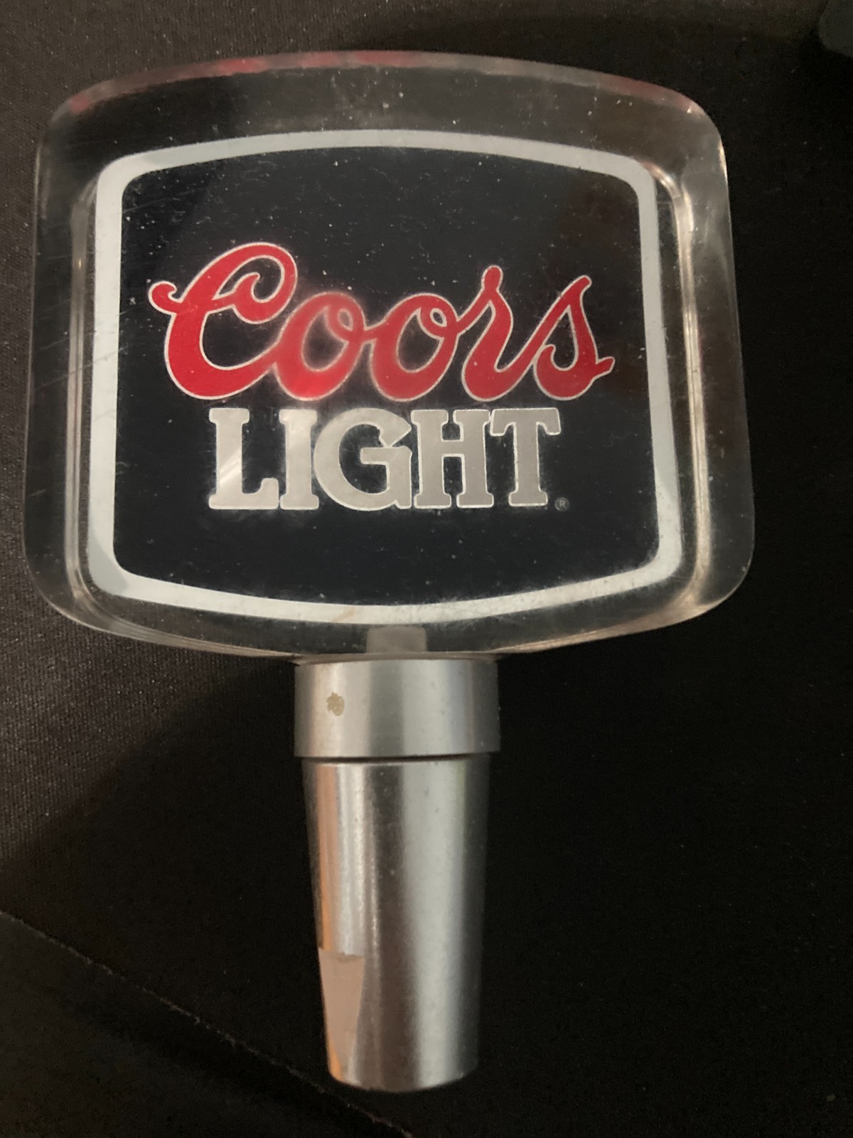 Vintage Acrylic Coors Light Beer Tap Handle 4.25″ x 2.75″ x .75″