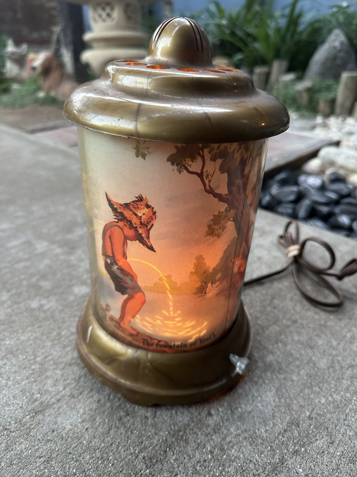 Vintage Econolite “The Fountain Of Youth” Roto-Vue Lamp – Read! – Bin HW