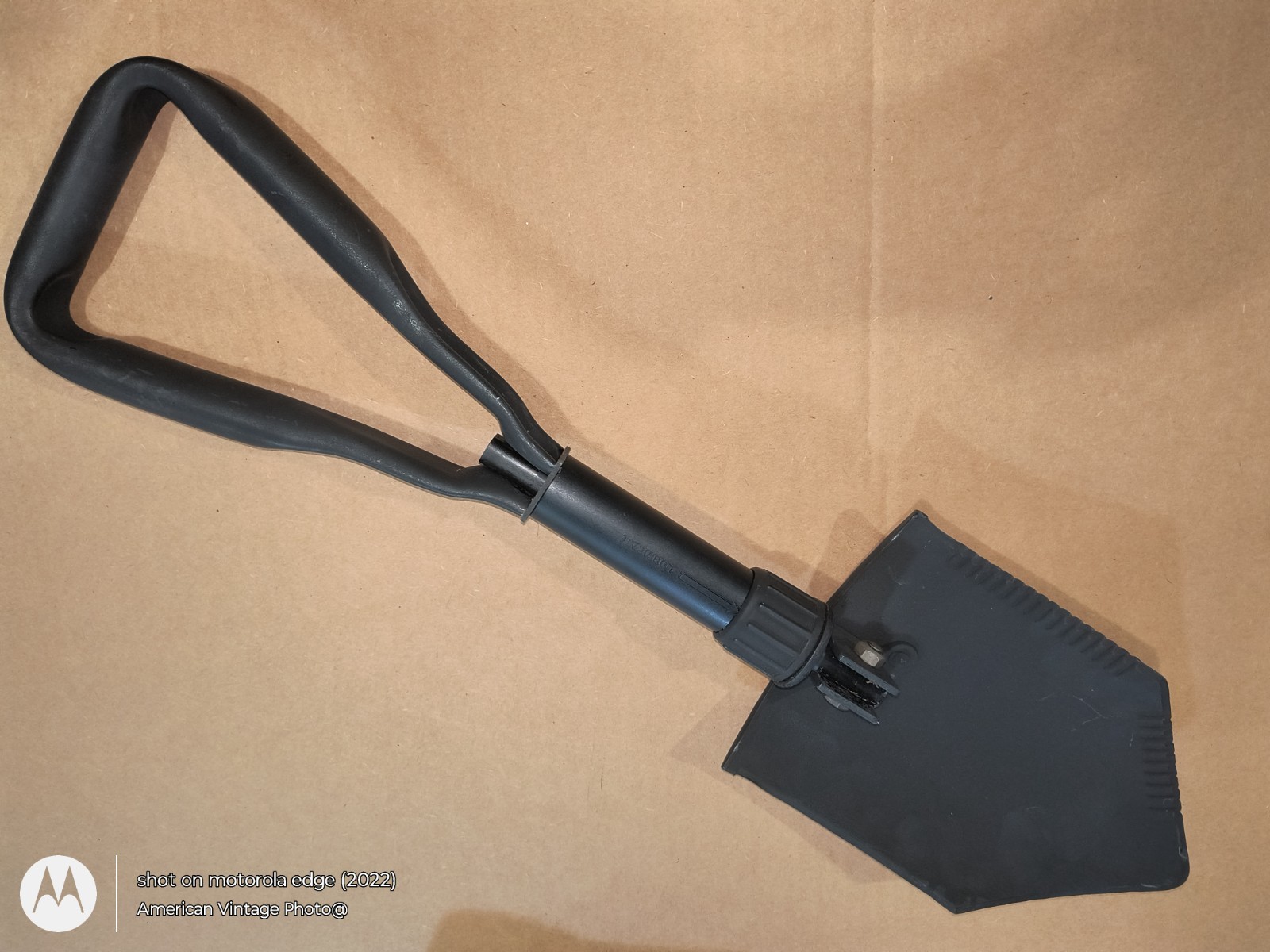US Entrenching E TOOL Ames Genuine Military USMC Trifold Shovel + Cover NEW