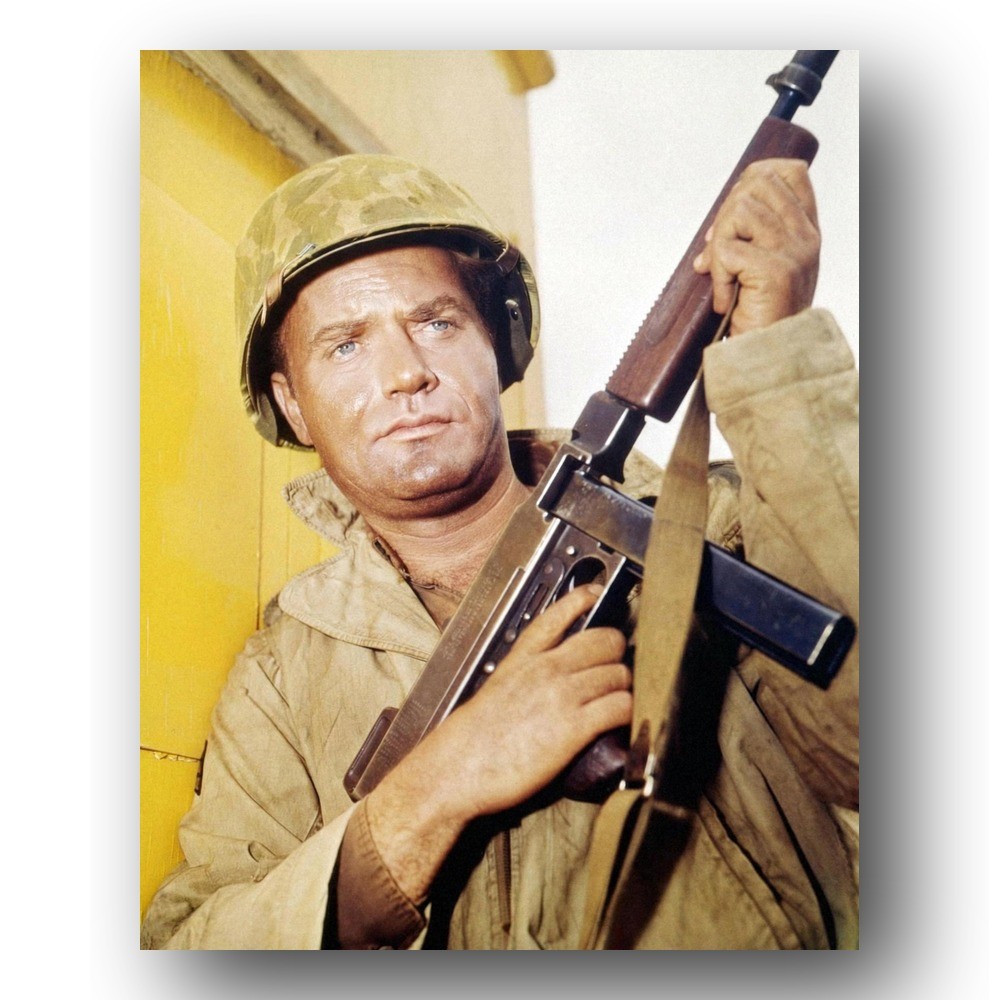 Vic Morrow Photo 8×10 Combat TV Series Actor Military Uniform 1960s