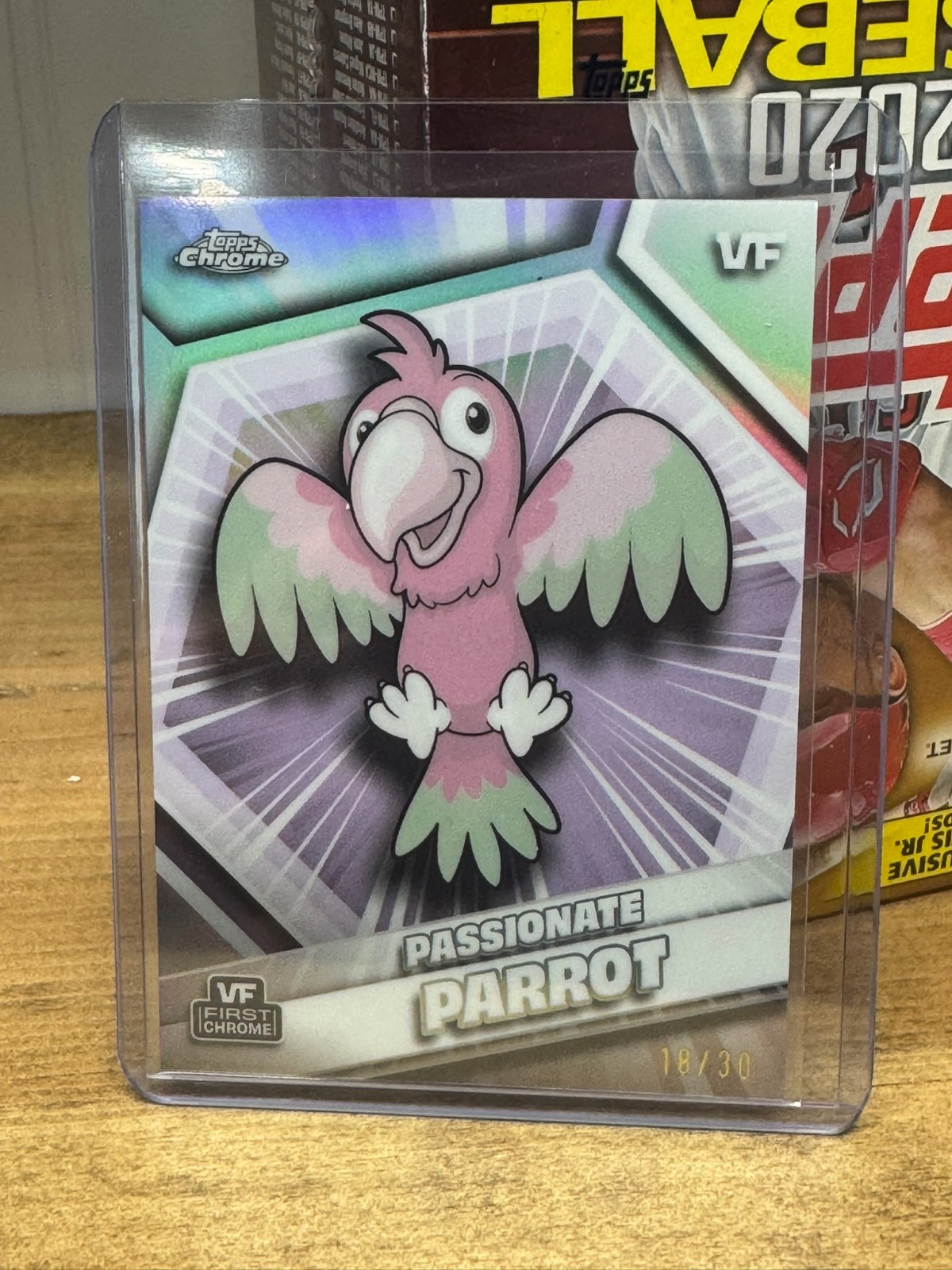 2026 Topps Veefriends Chrome Passionate Parrot Pearl Refractor #’d 18/30