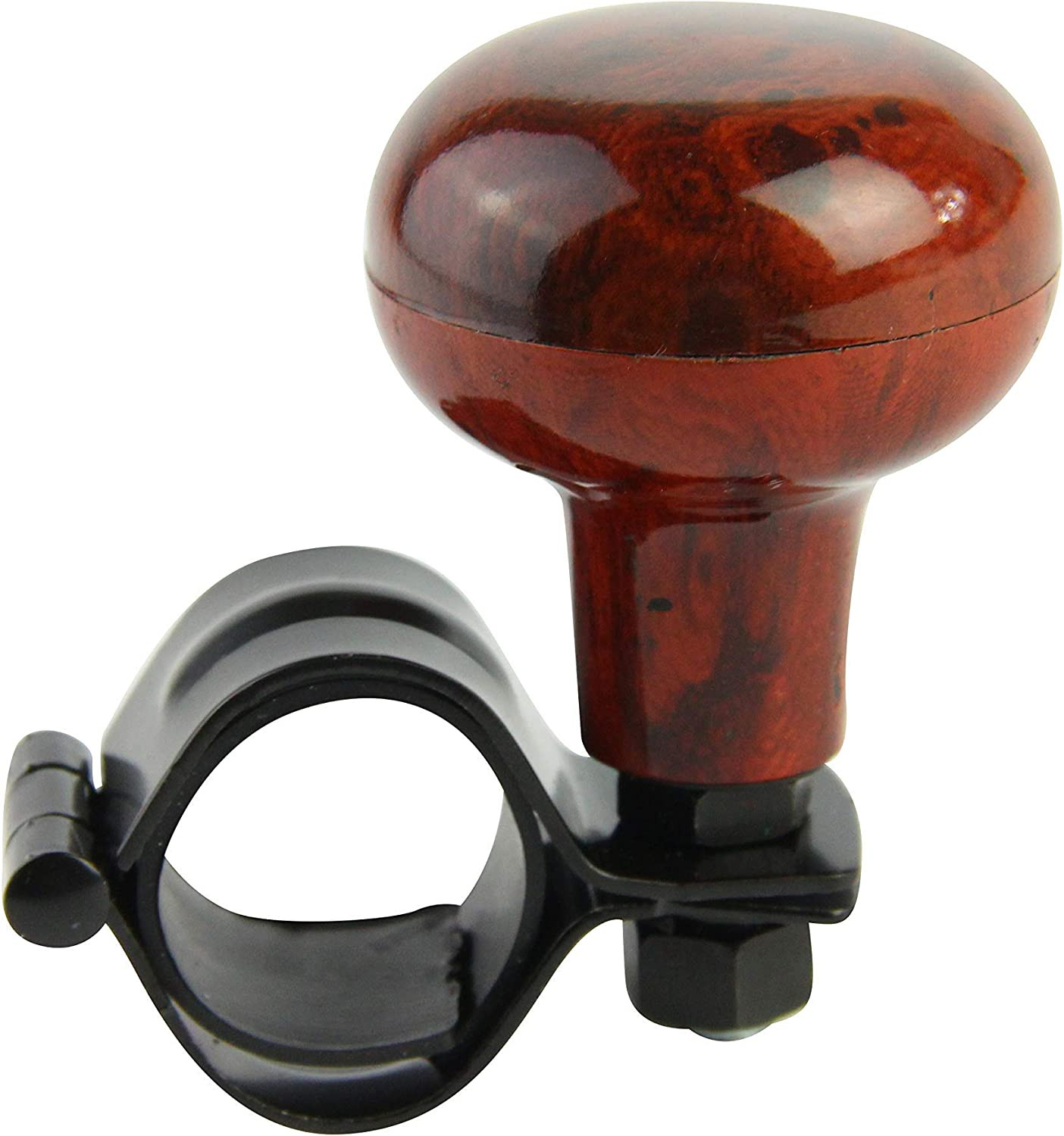Woodgrain Steering Wheel Spinner Knob | Universal Fit for All Cars, Truc