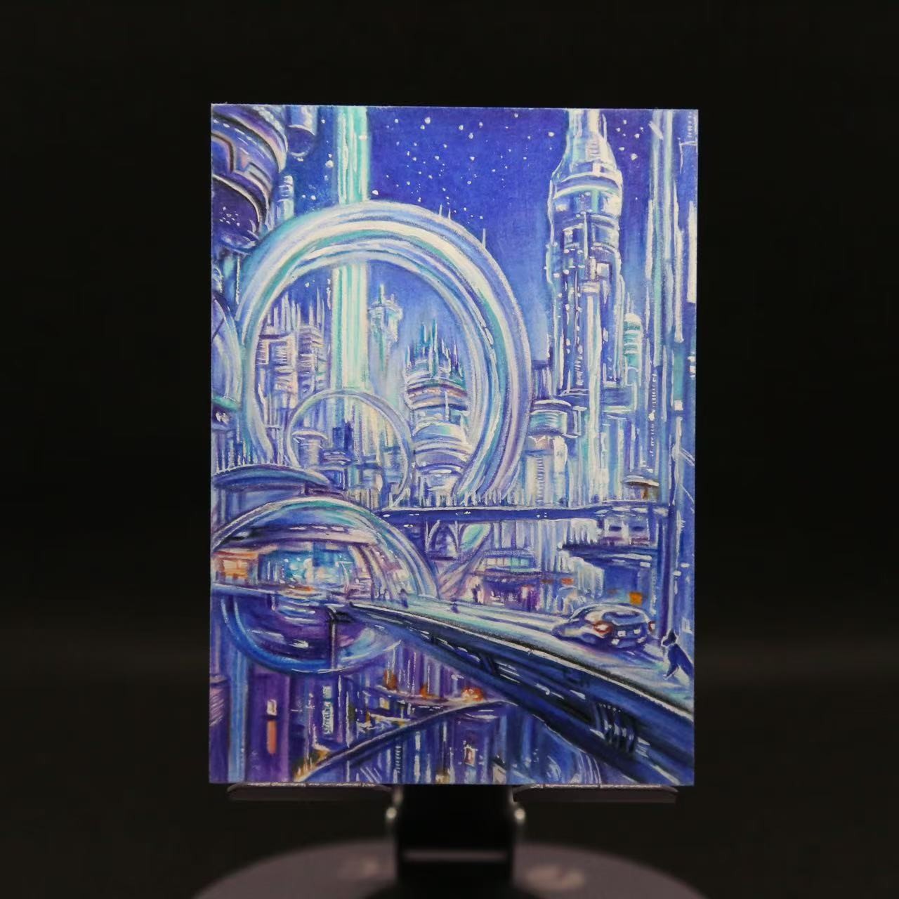 Future City 1/1 Hand Drawn Sketch Card By GaoXu