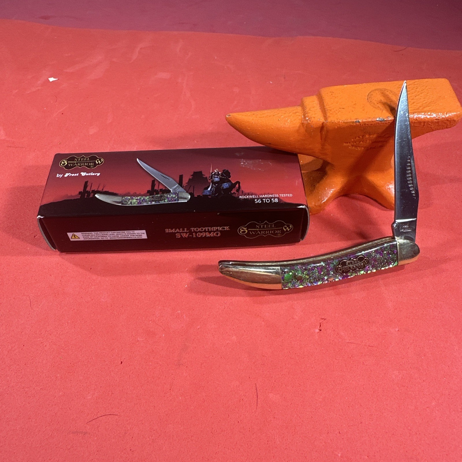 FROST Steel Warrior Small Toothpick Knife Beautiful Multi Color Stainless MiB