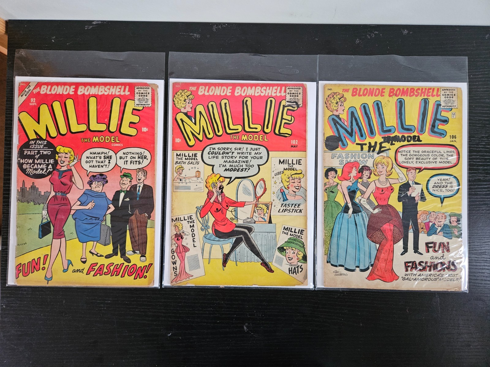 Millie Lot X3 Millie The Model #92,102,107 Low Grade Readers Lot
