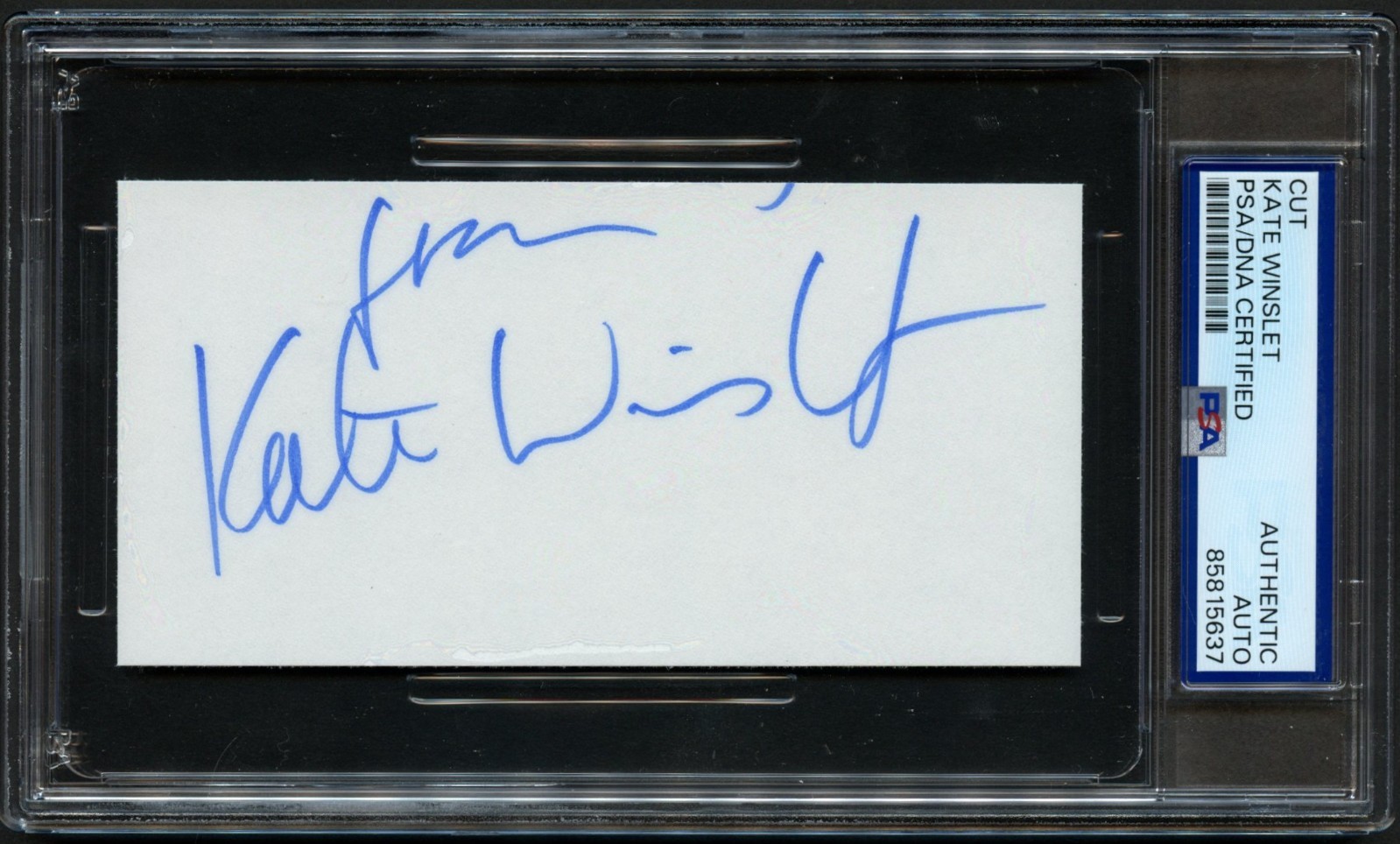 Kate Winslet signed autograph 2.5×5 Cut Actress Titanic PSA Slabbed