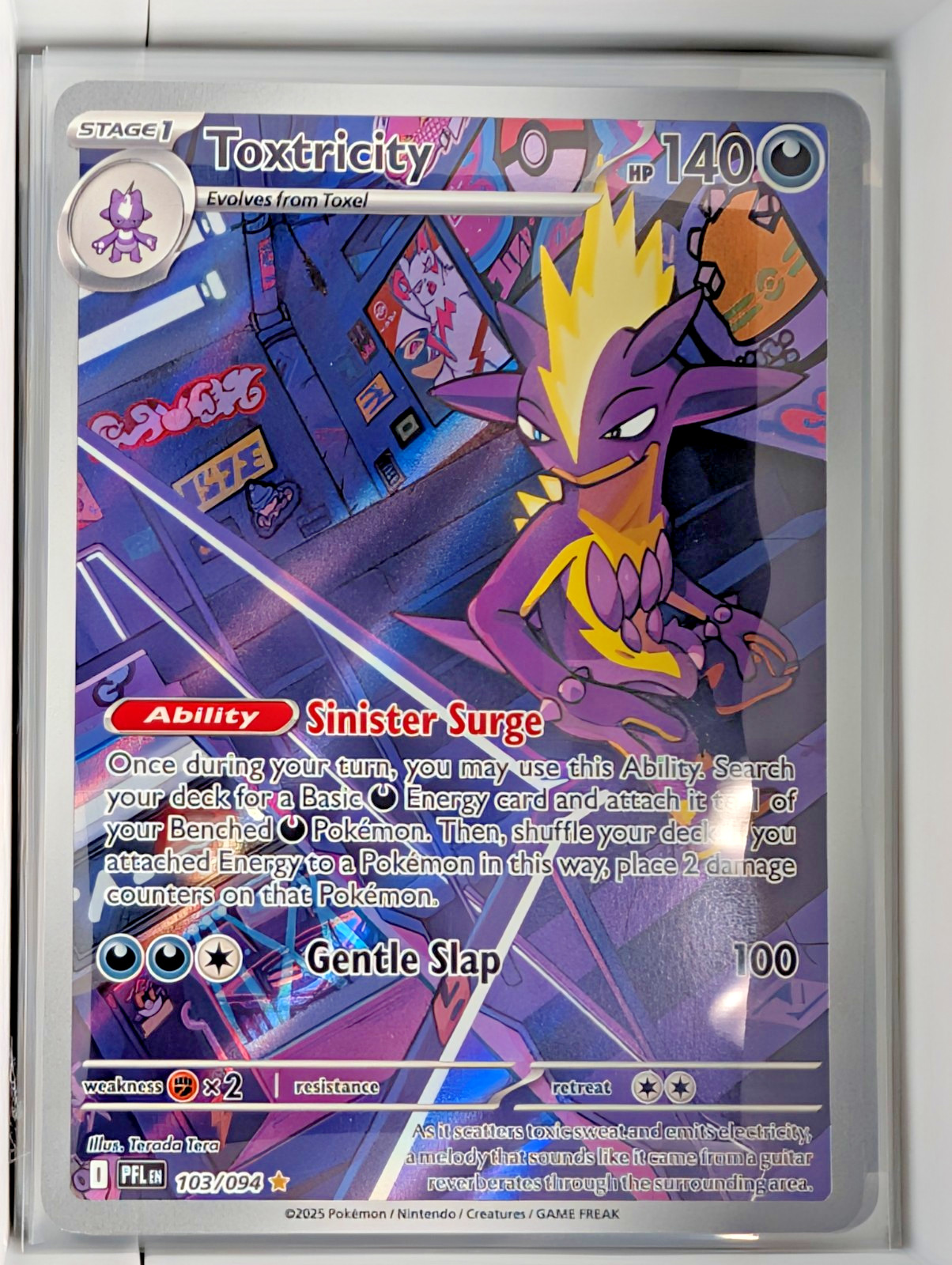 Pokémon Mega Evolution Phantasmal Flames Toxtricity 103 Illustration Rare NM