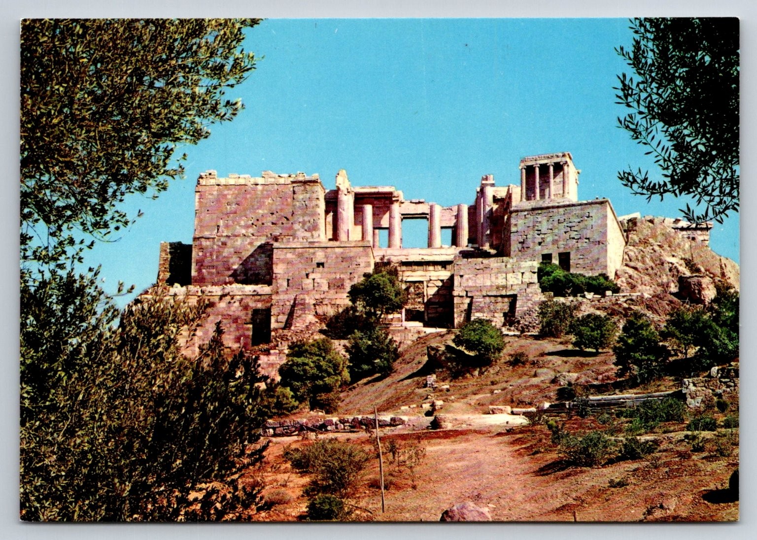 Athens Propylaea Acropolis Greece 1972 Postcard