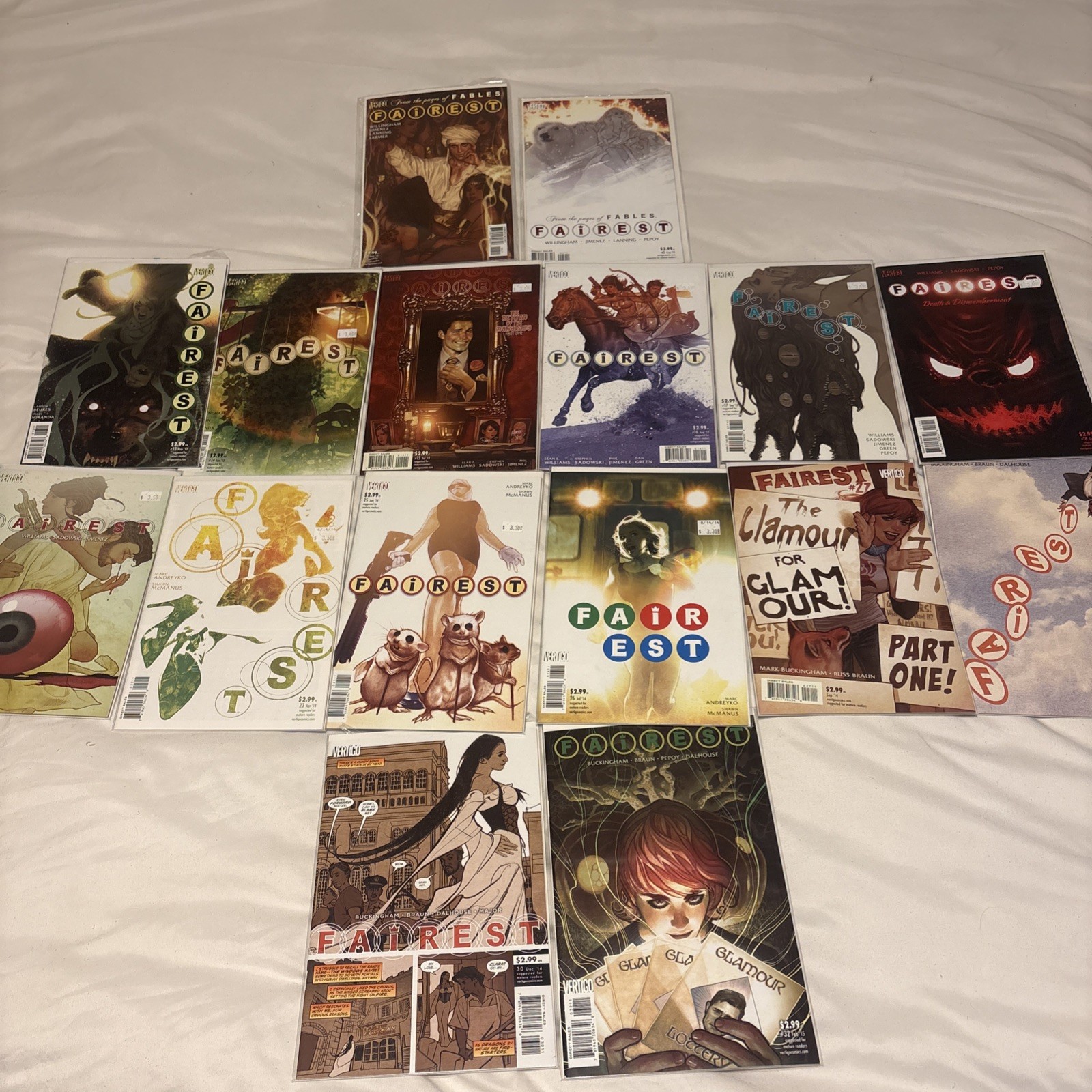 FABLES Fairest VERTIGO Comics # 4,5, 13-18, 20, 23, 25-28, 30, 32 – 16 Comic Lot