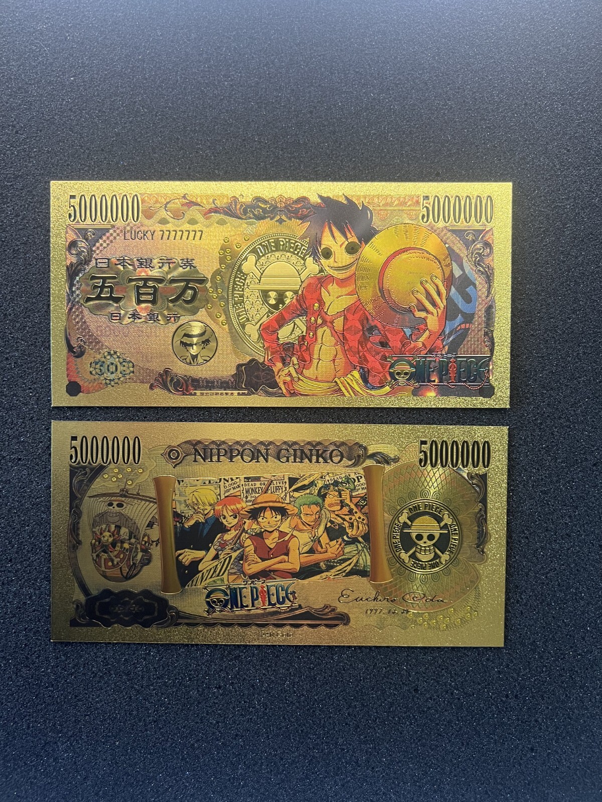 Monkey D Luffy – 24k Gold Foil Banknote – One Piece Anime