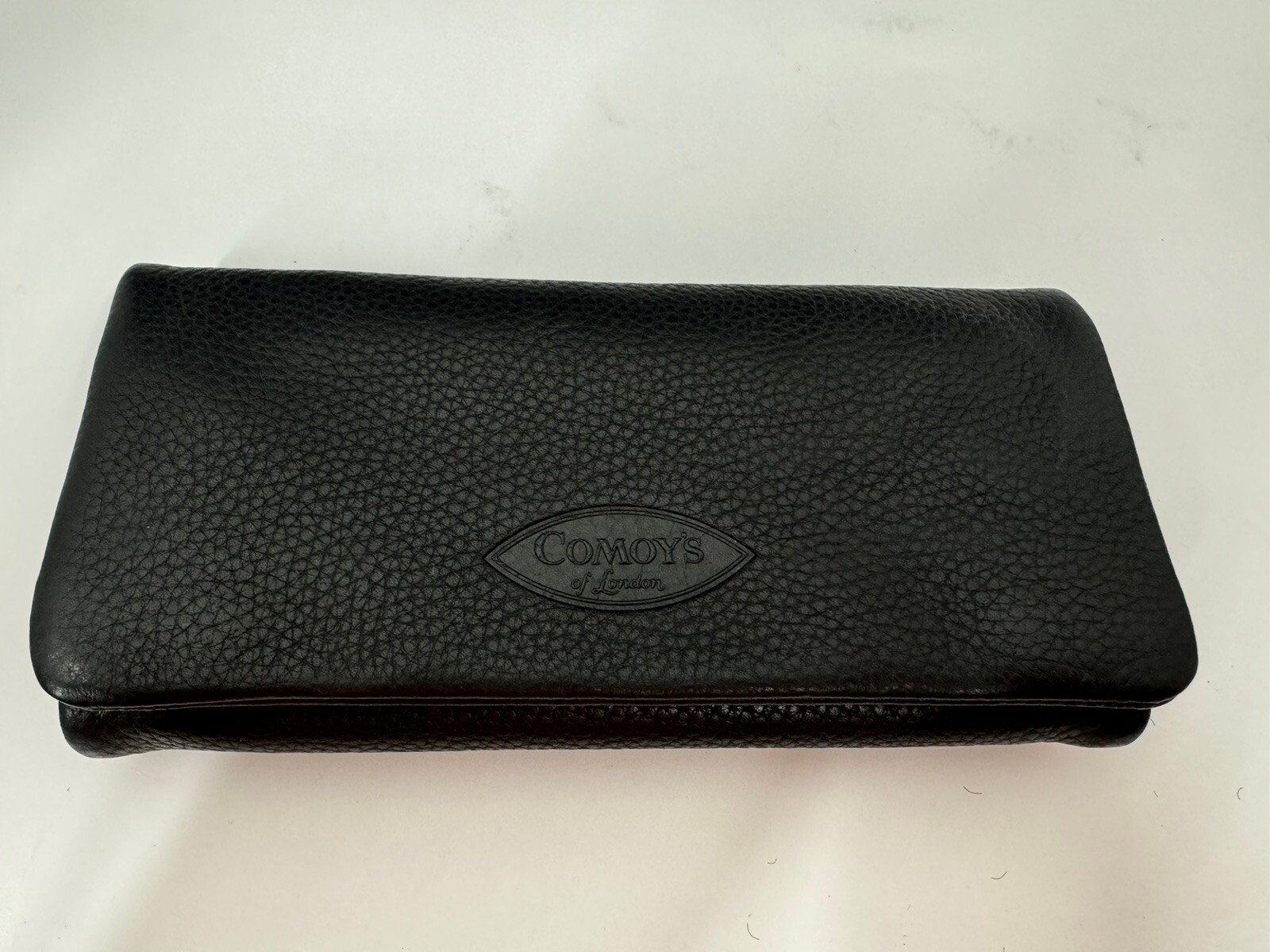Comoy’s of London Small Roll Up Leather Tobacco Pouch 900800 – Black – New