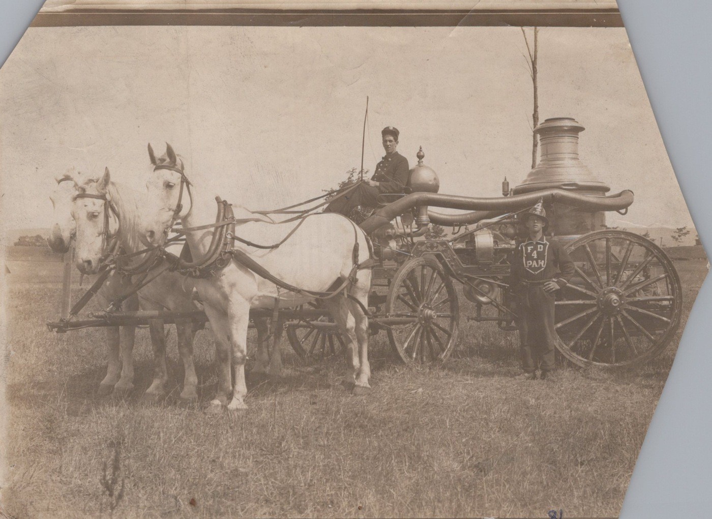 Forepaugh-Sells Circus Fire Pumper Act Bradbury Collection 1907 – Original Photo